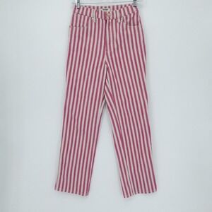 Wrangler Jeans Womens 26 Pink White Stripe Wild West High Rise Western Stretch